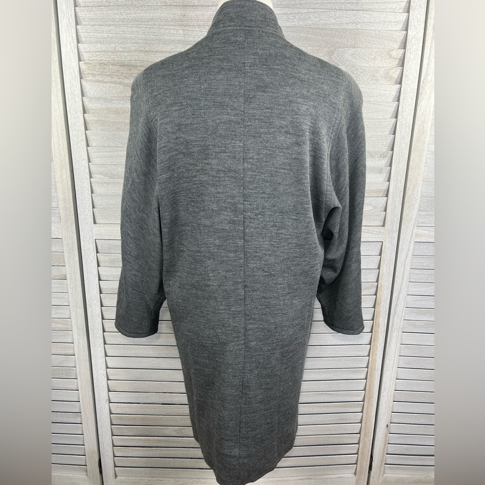 HARVE BENARD Vintage Wool Dress Button Front Gray-Medium - Picture 3 of 5